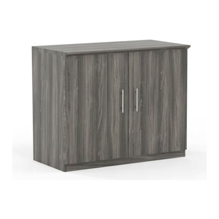 Safco Safco Medina Series 36" Storage Cabinet with Wood Doors Gray Steel MSCLGS